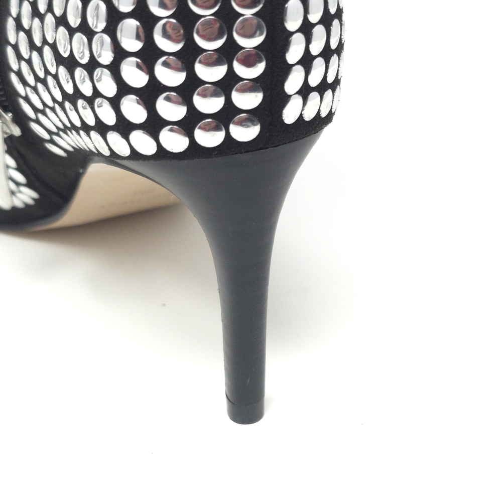 Nine West Mitten Black Studded Pointed Toe Ankle Booties 6M - Picture 11 of 12